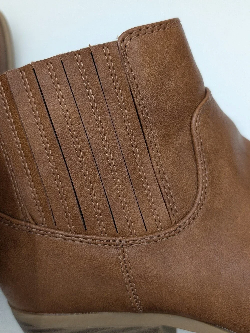 Old Navy Women Brown Faux Leather Western Ankle Boots Size 9 Booties Fall Casual